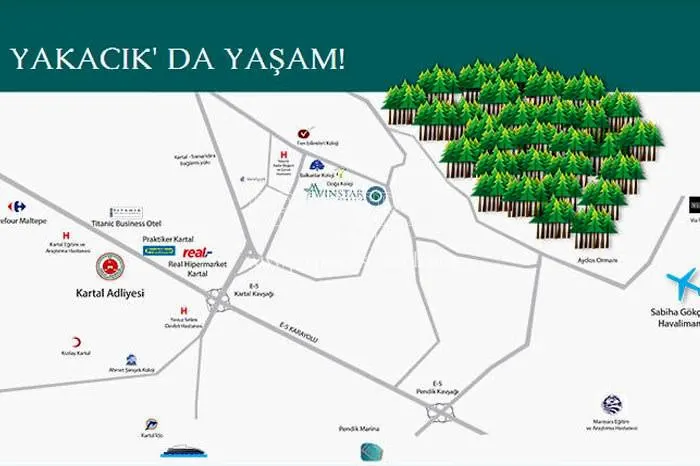 The location of the Twinstar Yakacik project