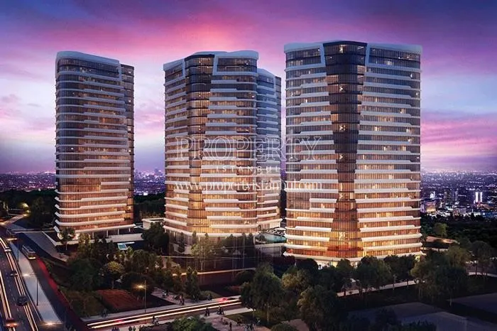 Uplife Kadikoy towers at night