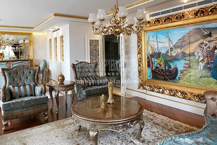 A living room in Uskudar Prestij Konaklari