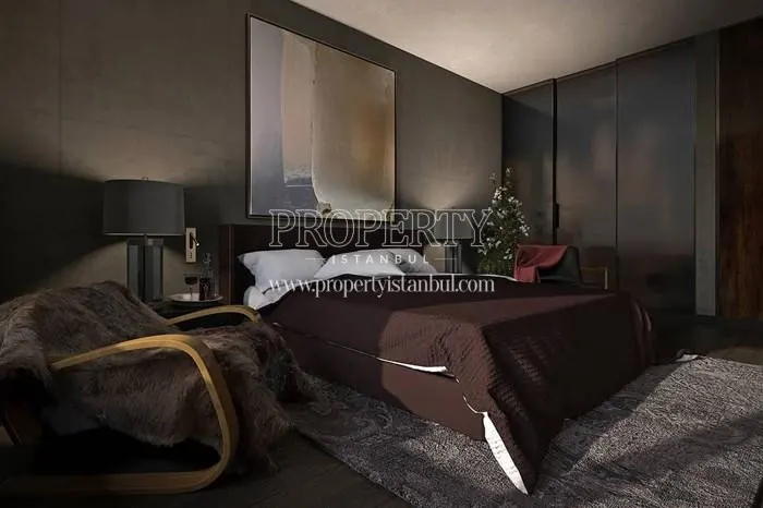 One of the master bedrooms in VK 108 Nisantasi
