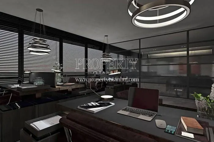 The black office unit in VK 108 Nisantasi
