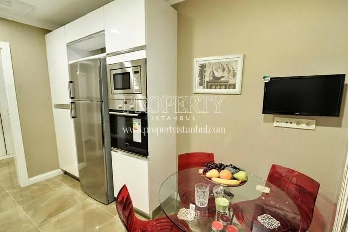 The kitchen in Vadistanbul Teras sample apartment