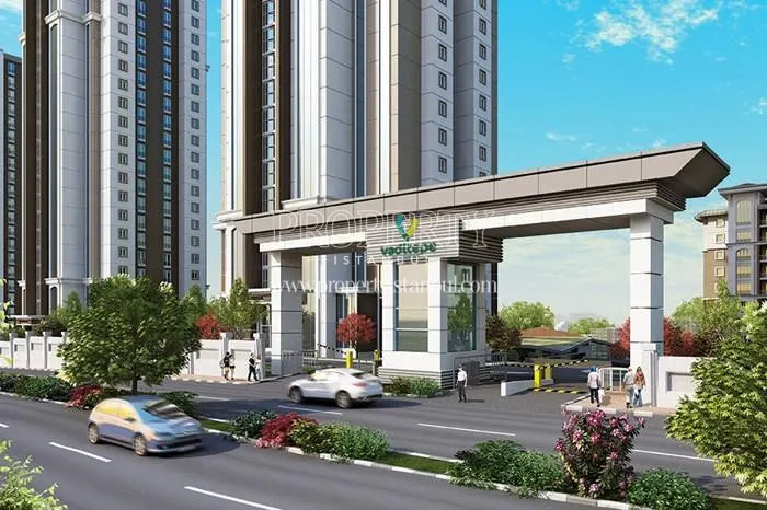 The entrance of Vaditepe Bahcesehir compound