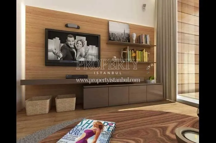 The TV unit in the living room in Ve Gunesli