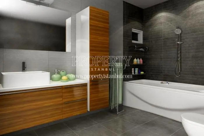 One of the bathrooms in Vita Park Evleri