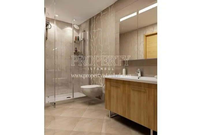 One of the bathrooms in Vogue Bomonti