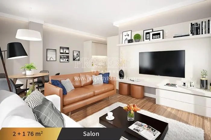 One of the living rooms in Wen Levent Residence