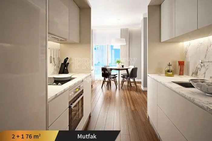 One of the kitchens in Wen Levent Residence