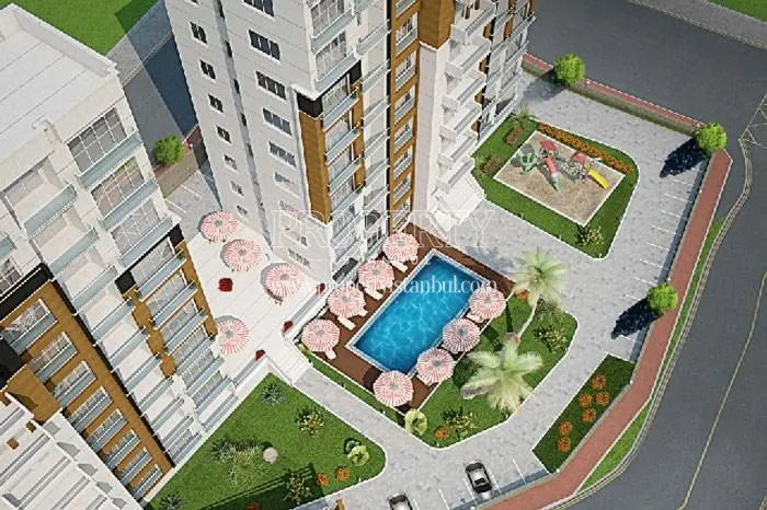 The panoramic view of the Yakacik Life compound garden