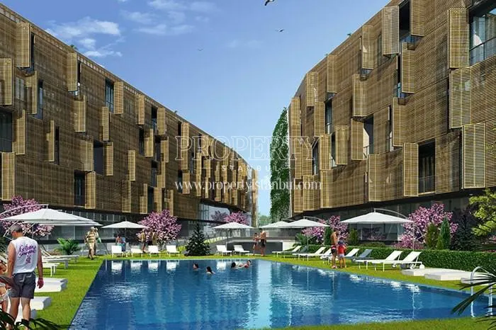 The residents enjoying in the swimming pool of Yalin Evler Gokturk compound