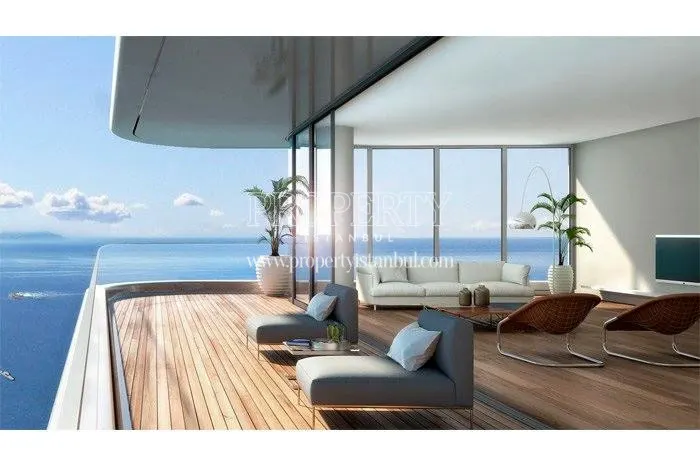 Sea view from Yedi Mavi apartment balconies