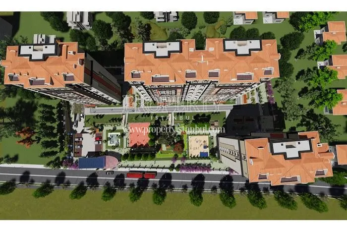 The panoramic view of Yeni Istanbul Evleri