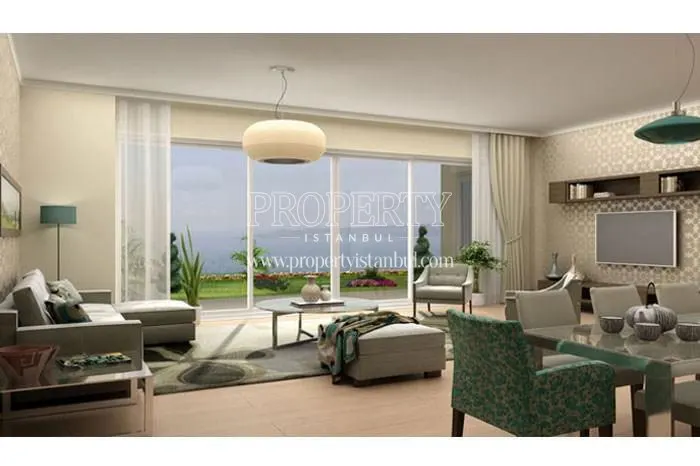 One of the living rooms in Yenimoda Evleri