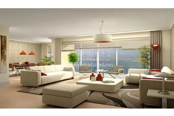 Spacious living room in Yenimoda Evleri