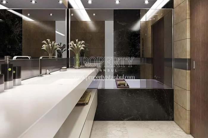 Luxuriously designed bathroom in Yenitepe Kadikoy