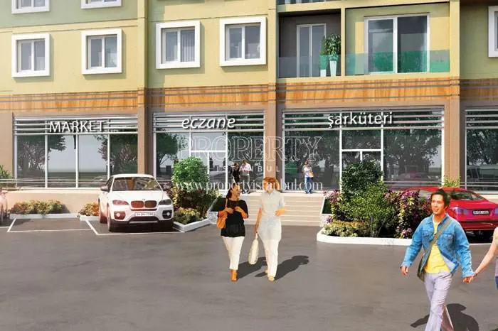 The shops under Yildiz Park Modern apartments