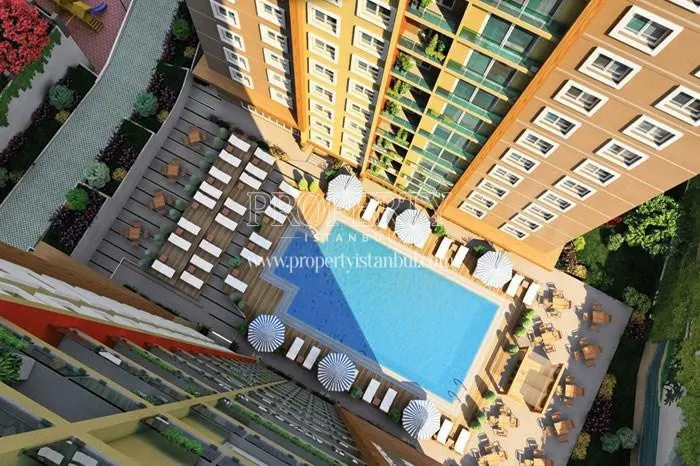 Yildiz Park Modern swimming pool from above