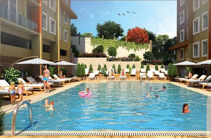 Yildiz Park Modern residents swimming in the compound pool