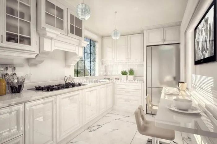 White kitchen in Yor Palas