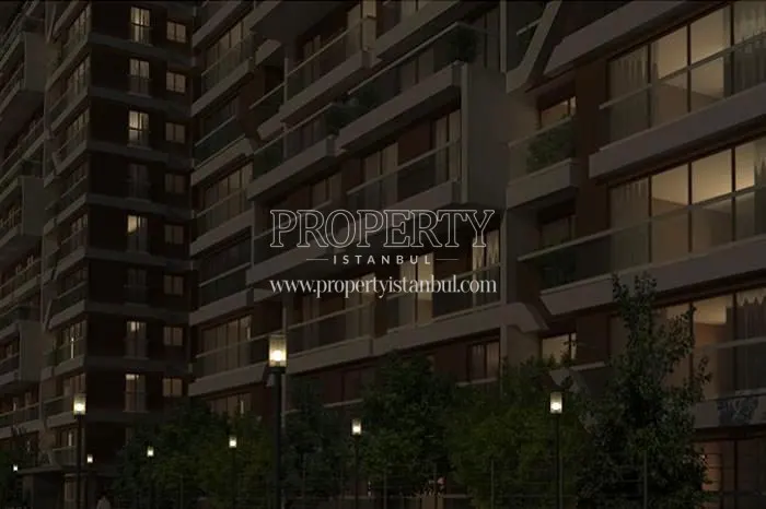 Yuva Kagithane homes at night