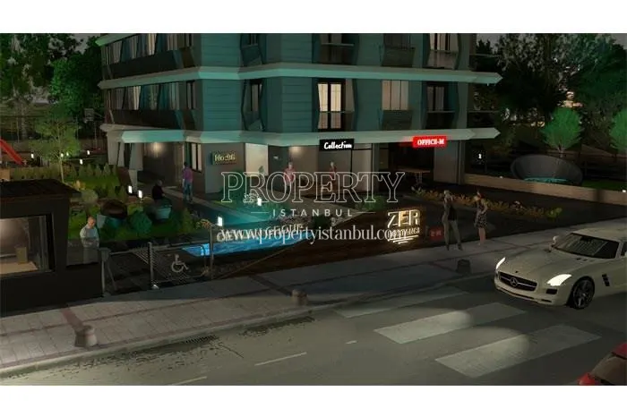 Zer Bostanci building at night
