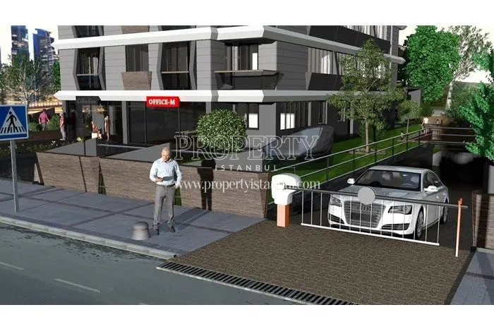 The garage exit in the Zer Bostanci compound