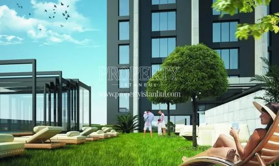 The green area of Aktan Terrace Suadiye