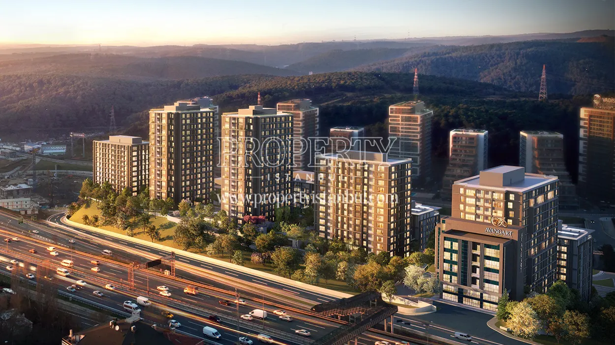 Avangart Istanbul project and E-80 highways
