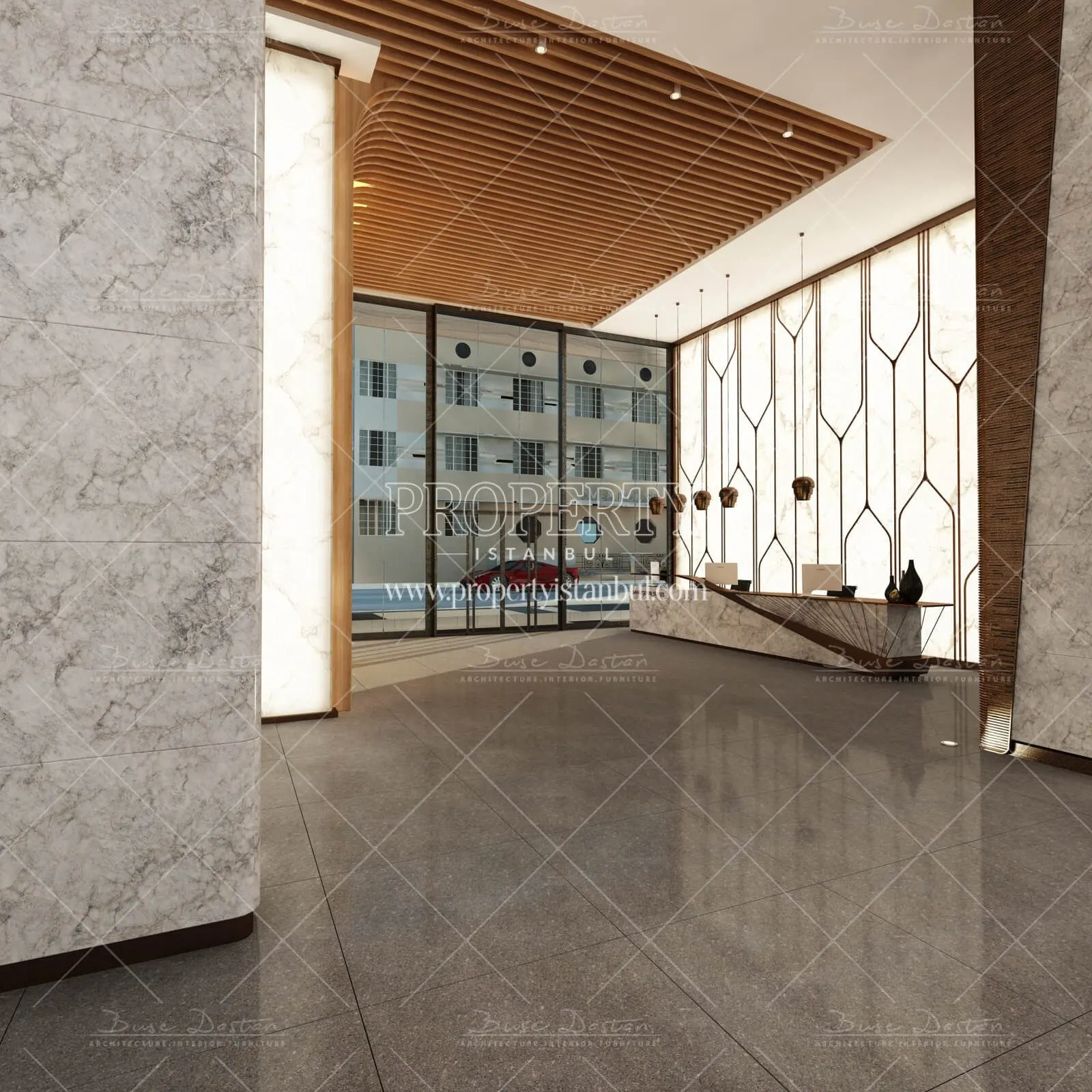 The reception of Bahcesehir Suites