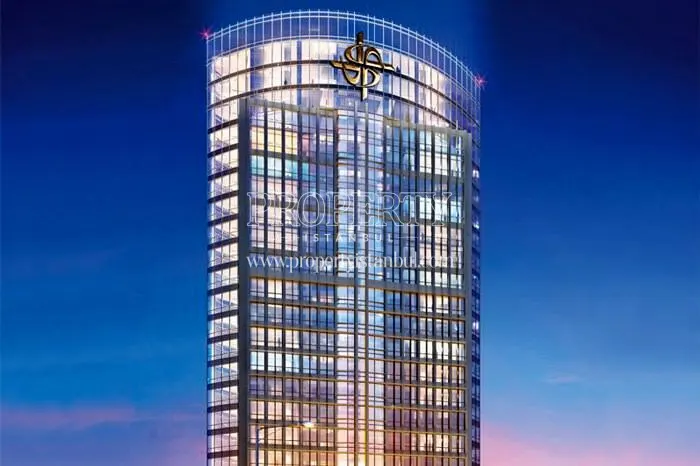 Bomonti Business Center tower at night