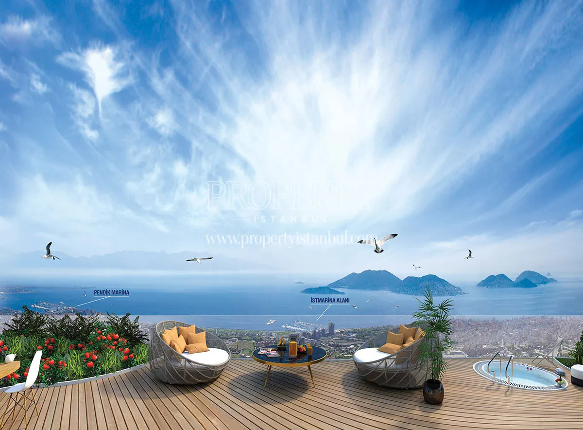Sea view from the DAP Teras Kule terrace