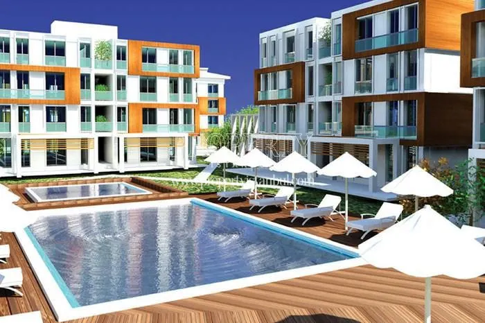 Outdoor swimming pool in the Dencity Tuzla compound