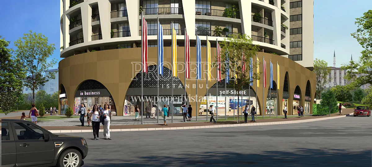The shops in Denge Towers