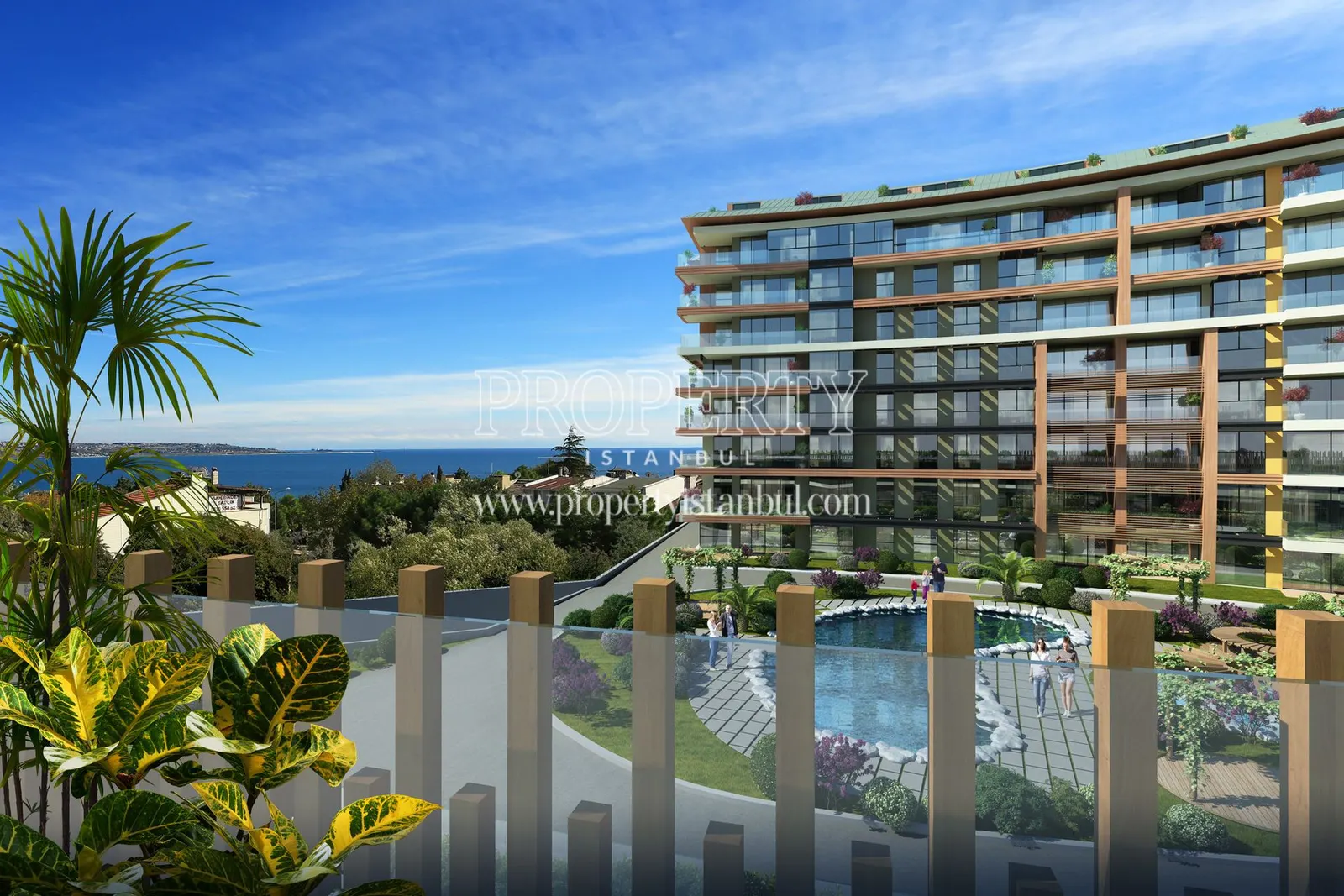 The sea view from a Dia Mare Mimaroba unit balcony