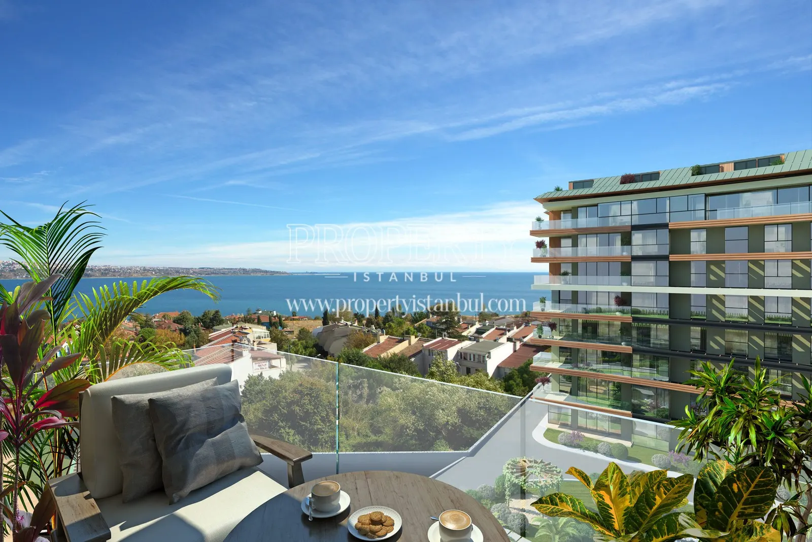 The sea view from a Dia Mare Mimaroba unit balcony