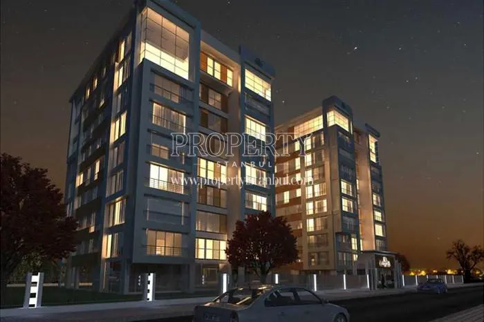 Evinpark Rezidans Turkuaz project at night