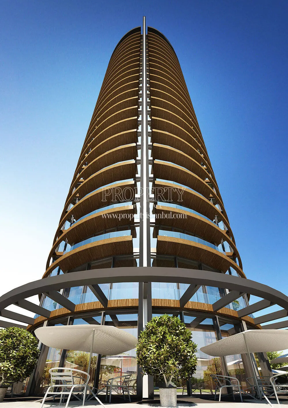 The cylindrical block of Fortis Sinanli Kadikoy