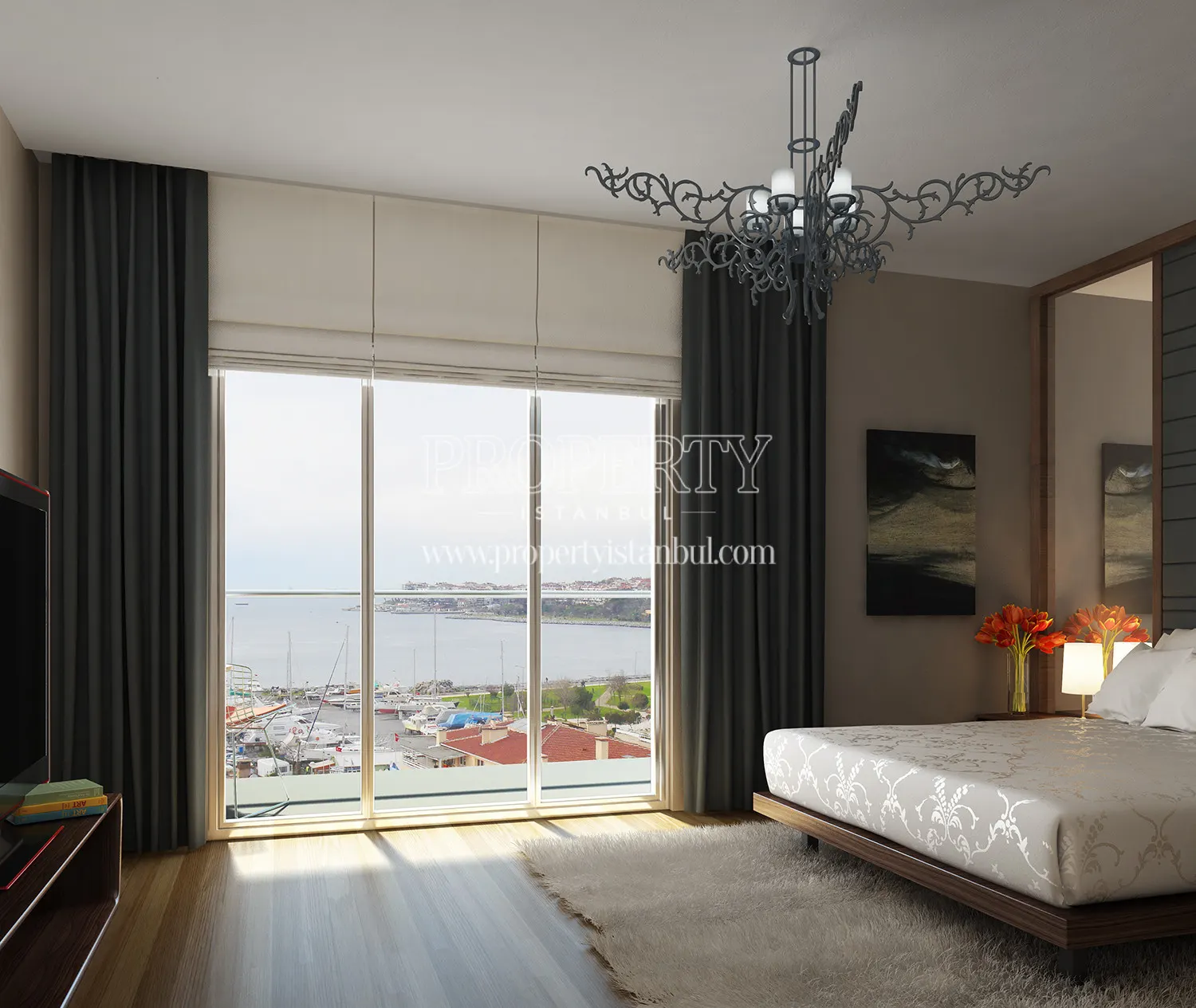 The bedroom in Guzel Residence