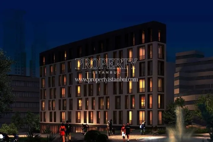 Guzelbahce building at night
