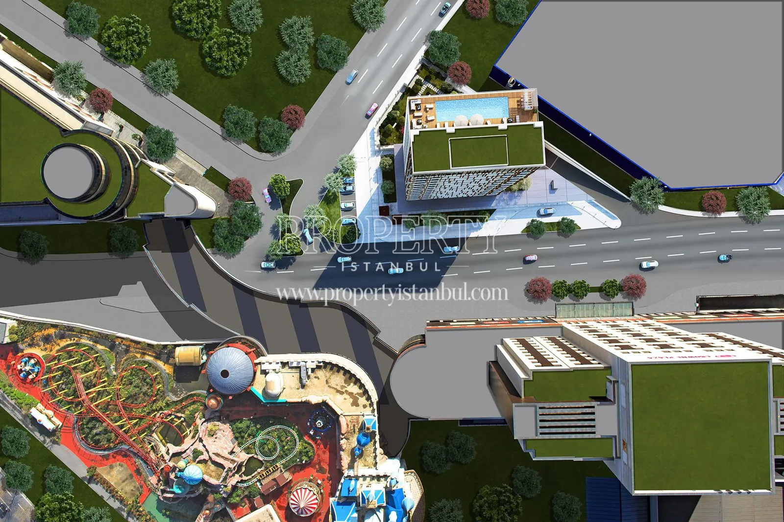 The panoramic view of the Hayat Tepe Suites project