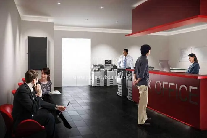 The reception for one of the offices in iTower Bomonti