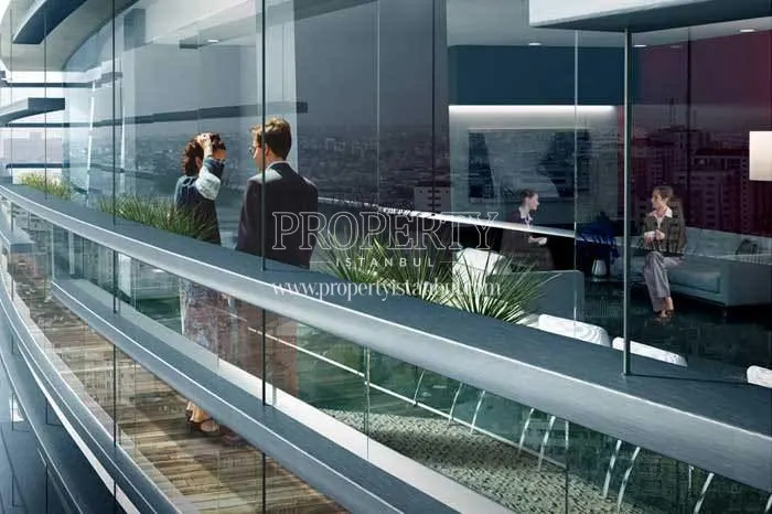 The people having a talk on the iTower Bomonti terrace