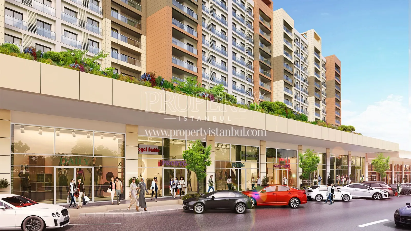 The shopping center in Ihlas Marmara Evleri