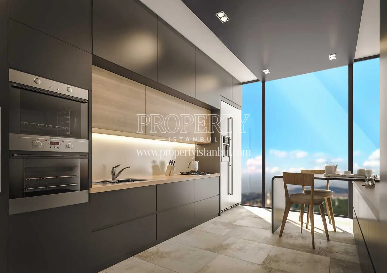 Iki Yaka Fikirtepe kitchen with a long window