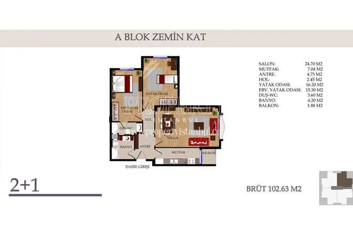 Incir Evler unit plan