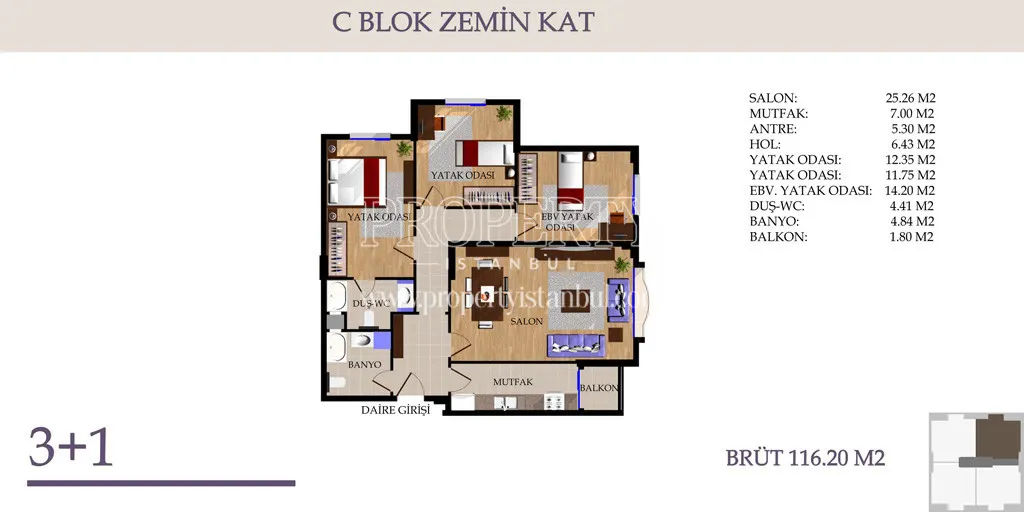 Incir Evler unit plan