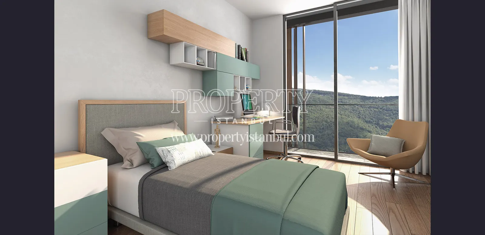 The bedroom of Mesa Cubuklu