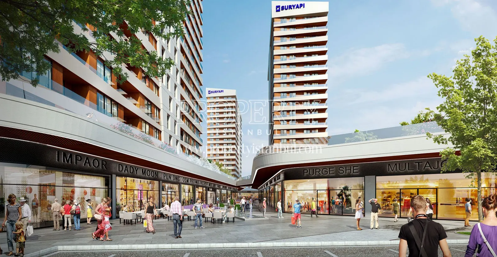 The shopping center in Mirage Residence