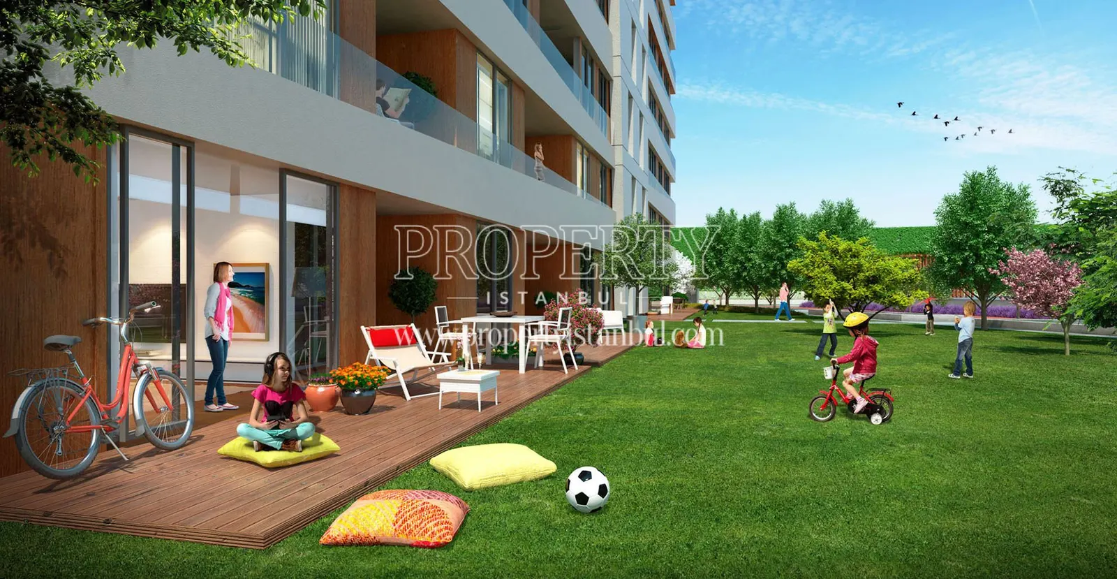 Green areas in Mirage Residence
