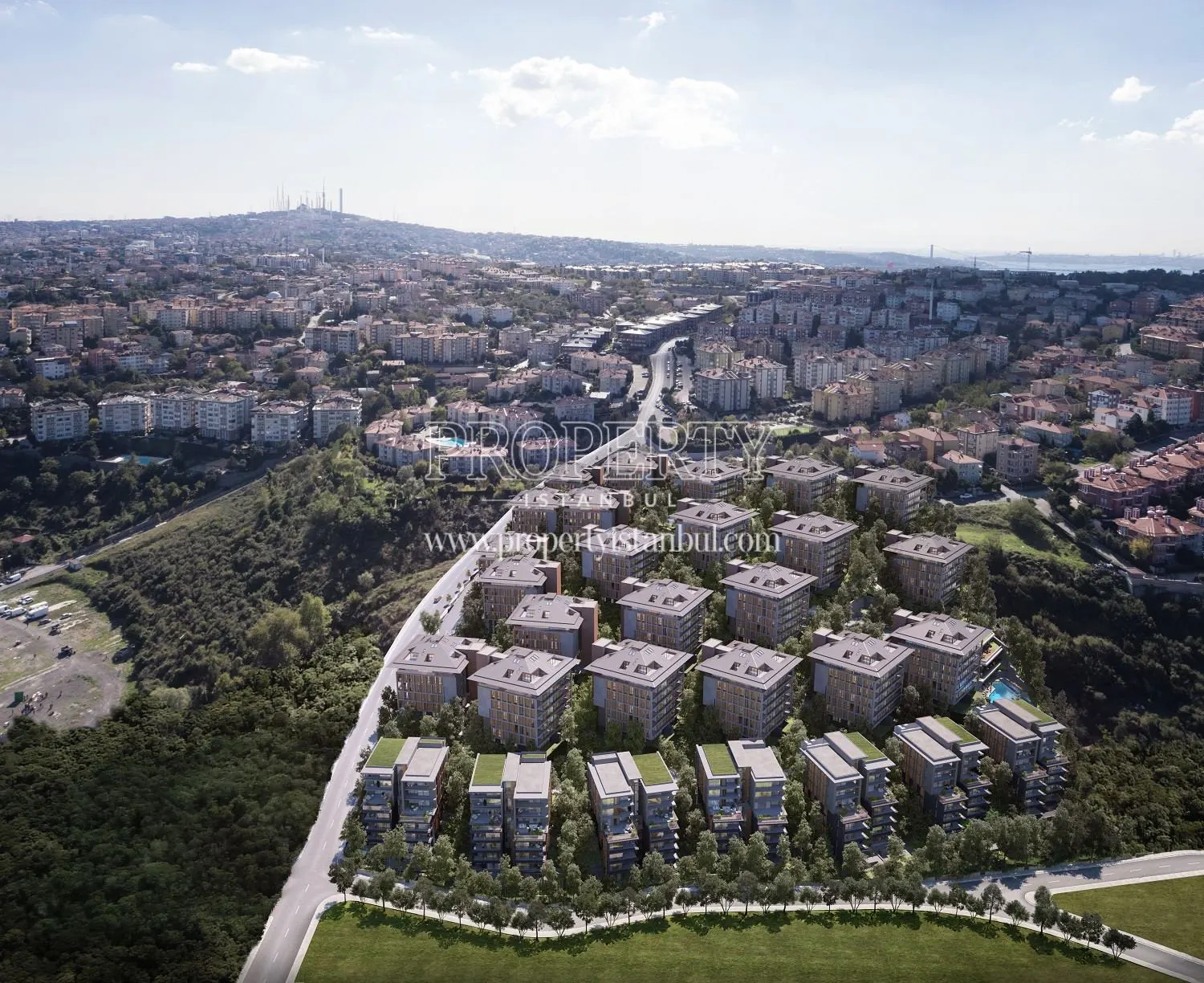 Nef Kandilli project with the whole of the district from above